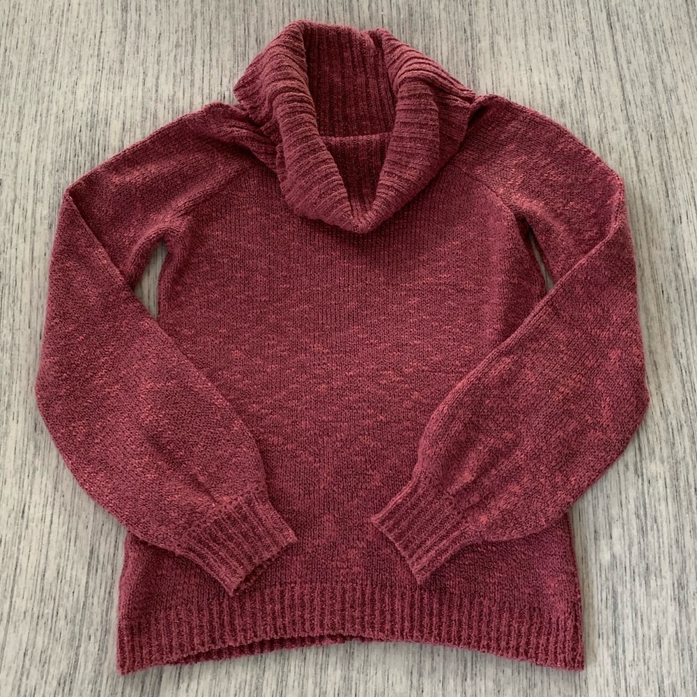 Juniors cowl neck sweater size M
